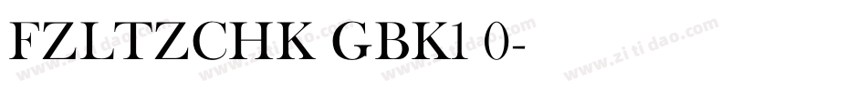FZLTZCHK GBK1 0字体转换